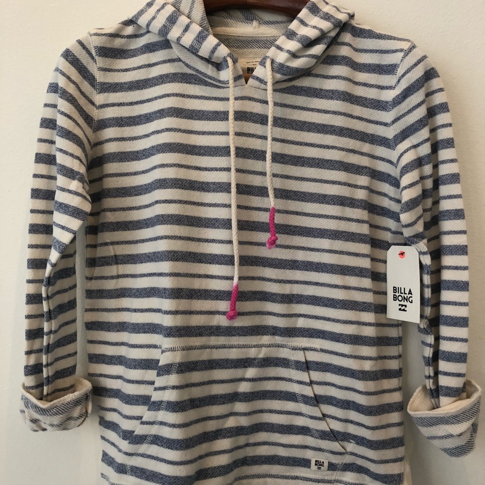 Billabong Navy Stripped Sweatshirt